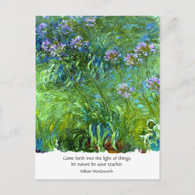 Carte Postale Wordsworth : Venez à la lumière des choses (Devant)