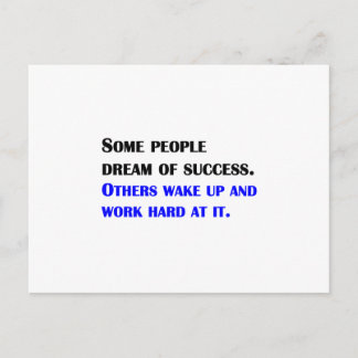 Carte Postale Work Hard At Success