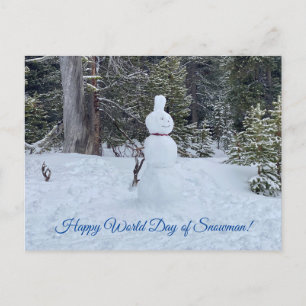 Carte Postale World2Celebrate : Bonne Journée mondiale de Snowma