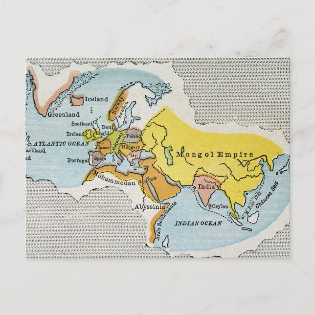 Carte Postale WORLD MAP, c1300. (Devant)