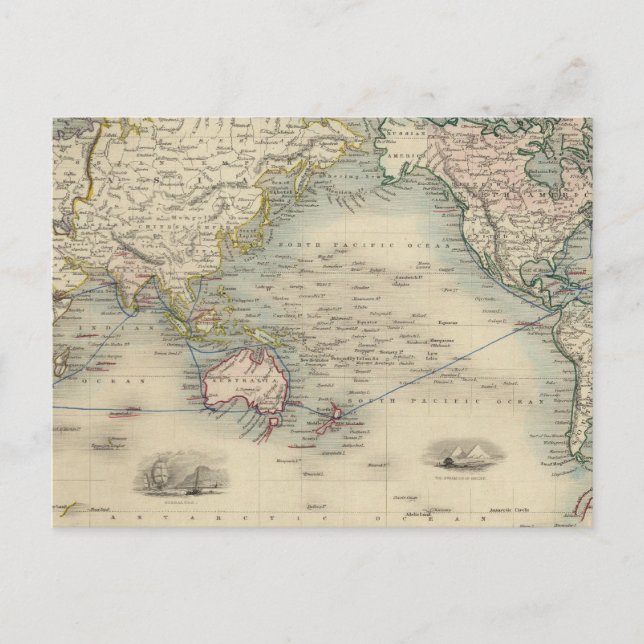 Carte Postale World On Mercator's (Devant)