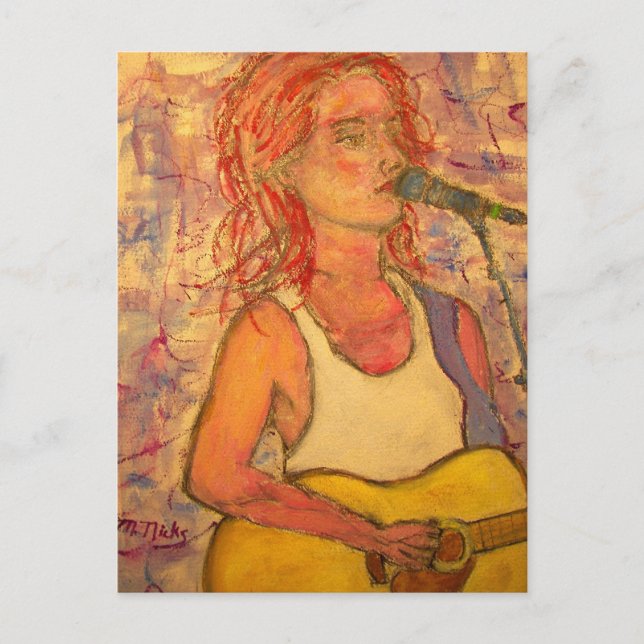 Carte Postale World Tour fille acoustique (Devant)