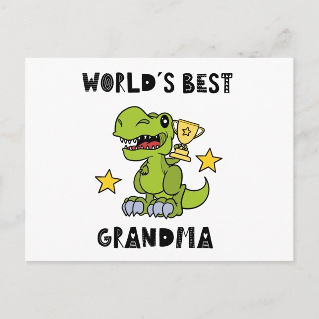 Carte Postale Worlds Best Grandma, Granny, Grandmother (Devant)