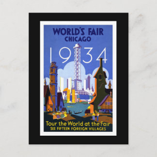 Carte Postale "World's Fair, Chicago 1934" Vintage
