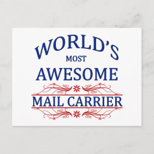 Carte Postale World's Most Awesome Mail Carrier
