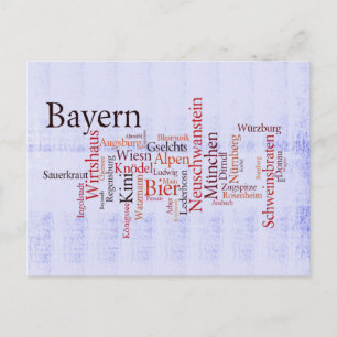 Carte Postale Wortnud cloud Bayern Bavaria