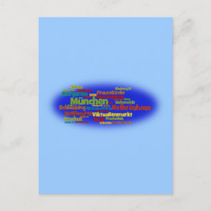 Carte Postale Wortnud cloud Munich