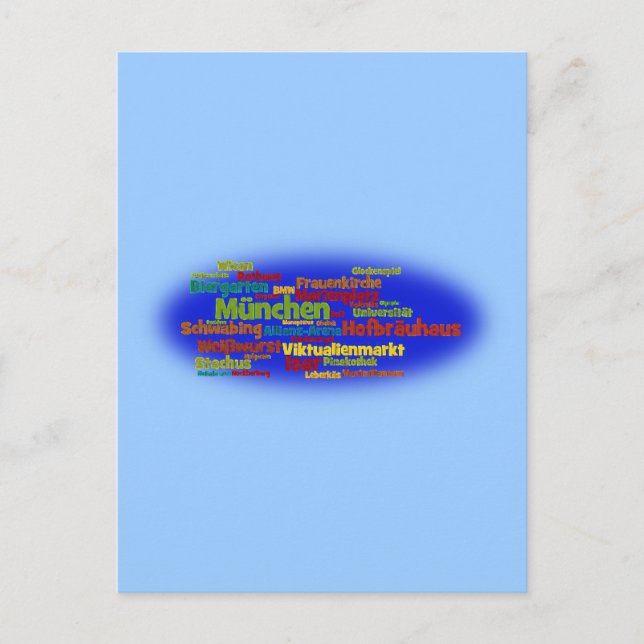 Carte Postale Wortnud cloud Munich (Devant)