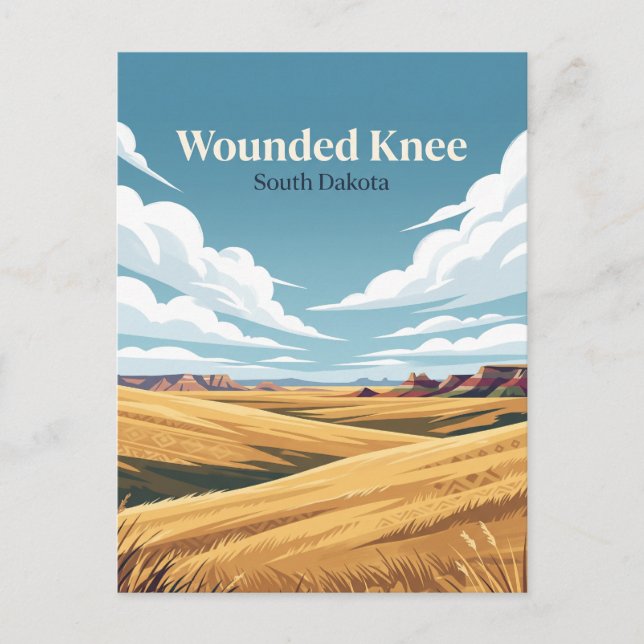 Carte Postale Wounded Knee Dakota du Sud (Devant)