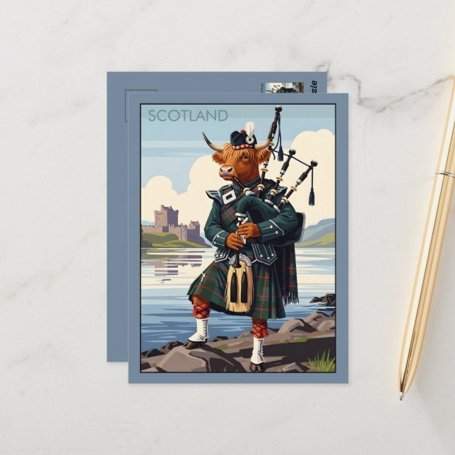 Carte Postale WPA Écosse Loch Ness (Devant/Arrière en situation)