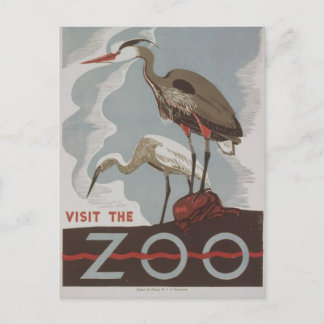 Carte Postale WPA - Le zoo