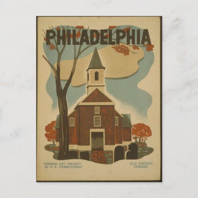 Carte postale WPA-Philadelphie (Devant)