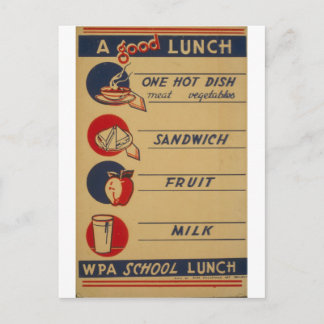 Carte Postale WPA - Un bon déjeuner