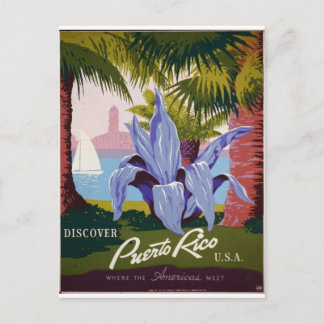 Carte Postale WPA - Visiter Porto Rico