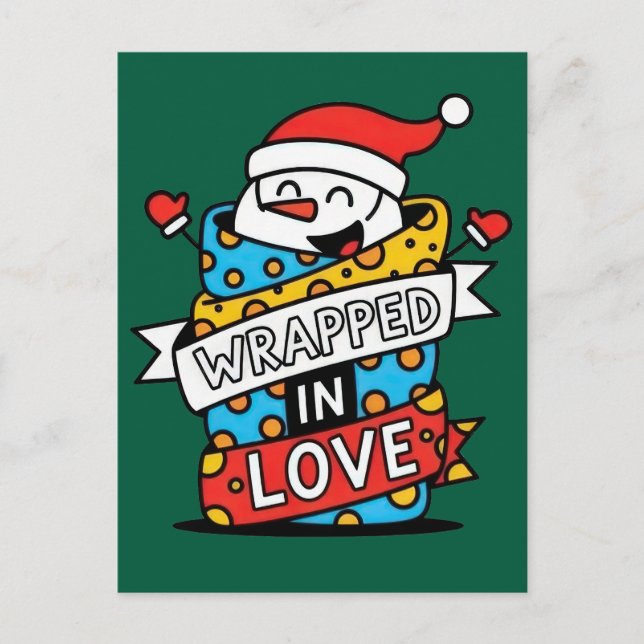 Carte Postale Wrapped in Love Christmas (Devant)