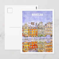 Wroclaw Pologne Fameux Voyage Aquarelle Sketch