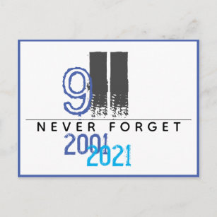 Carte Postale WTC 911 Bleu Jamais oublié 20e anniversaire