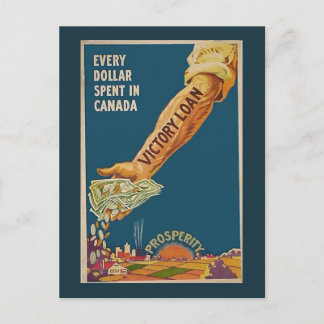 Carte Postale WW1 Bras canadien de prospérité