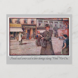 Carte Postale "WW1 Female Mail Carrier"