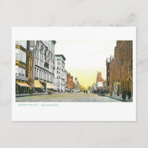 Carte Postale Wyoming Avenue vintage, Scranton, Pennsylvanie