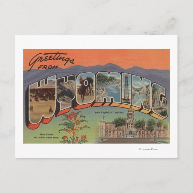 Carte Postale Wyoming (Capitale Nationale/Fleur) (Devant)
