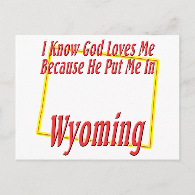 Carte Postale Wyoming - Dieu m'aime (Devant)