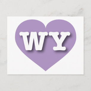 Carte Postale Wyoming Lavender Heart - J'aime WY