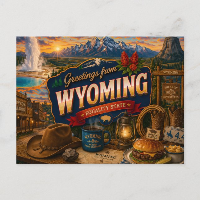 Carte Postale Wyoming Postcard (Devant)