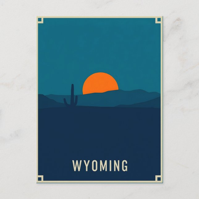 Carte postale Wyoming vintage (Devant)