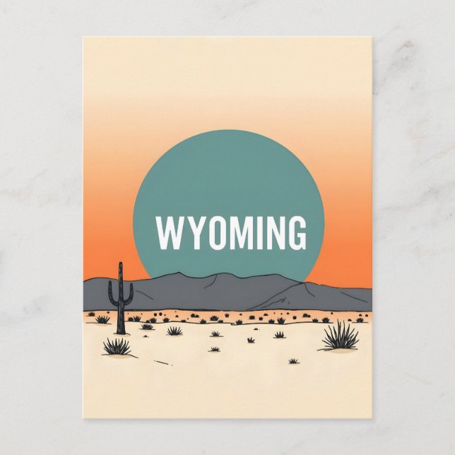 Carte postale Wyoming vintage (Devant)