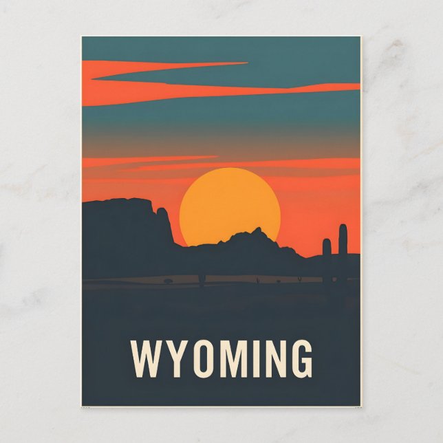 Carte postale Wyoming vintage (Devant)