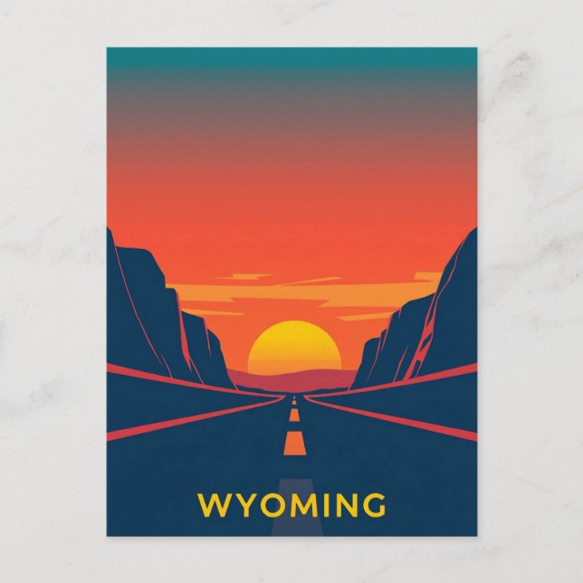 Carte postale Wyoming vintage (Devant)