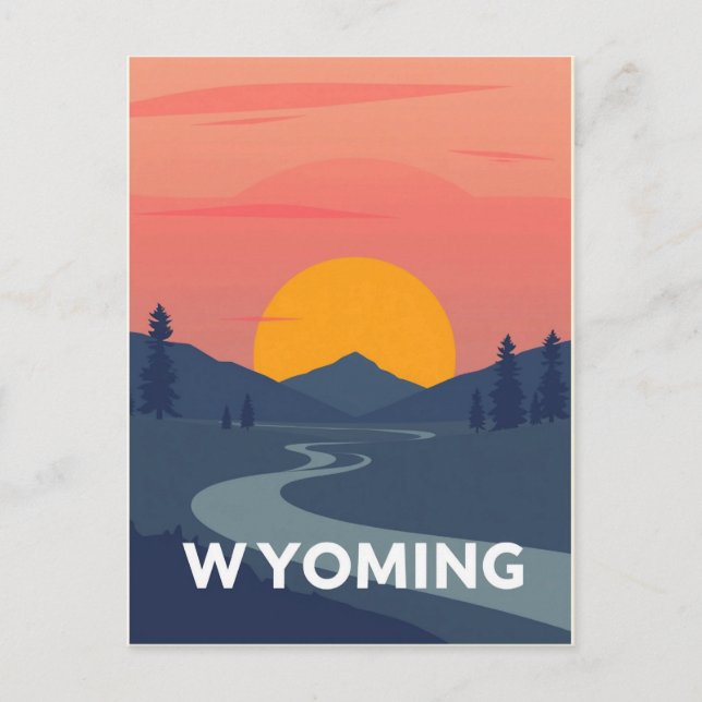 Carte postale Wyoming vintage (Devant)