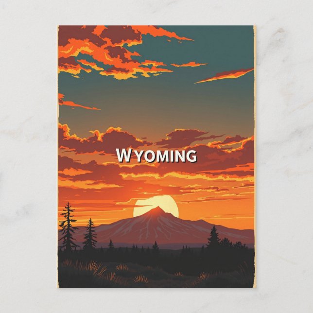 Carte postale Wyoming vintage (Devant)