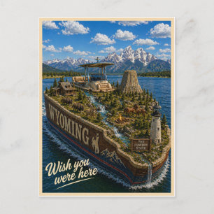 Carte Postale Wyoming Vous étiez ici Série des États