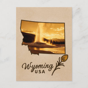 Carte Postale Wyoming Yellowstone National Park Geyser Travel