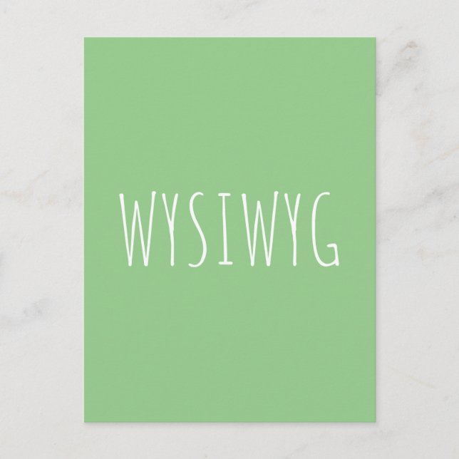 CARTE POSTALE WYSIWYG (Devant)