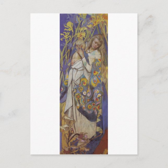 Carte Postale Wyspianski, Caritas (Vierge et Enfant), 1904 (1) (Devant)