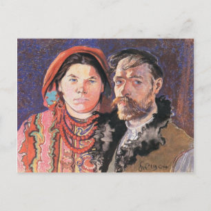 Carte Postale Wyspianski, L'artiste et sa femme, 1904