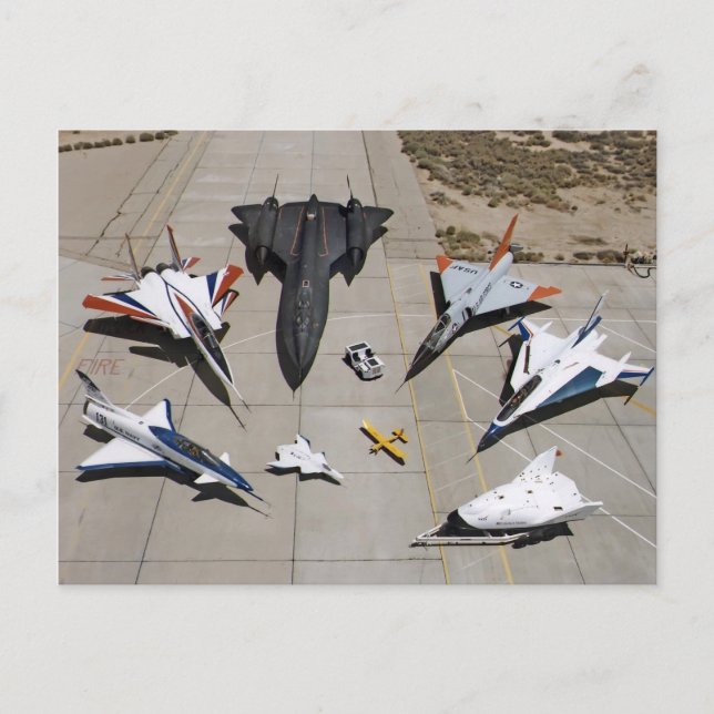 Carte postale X-31, F-15S/MTD, SR-71, F-106, F-16X (Devant)