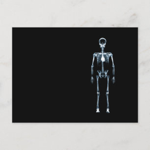 Carte Postale X-Ray Vision Blue Single Skeleton