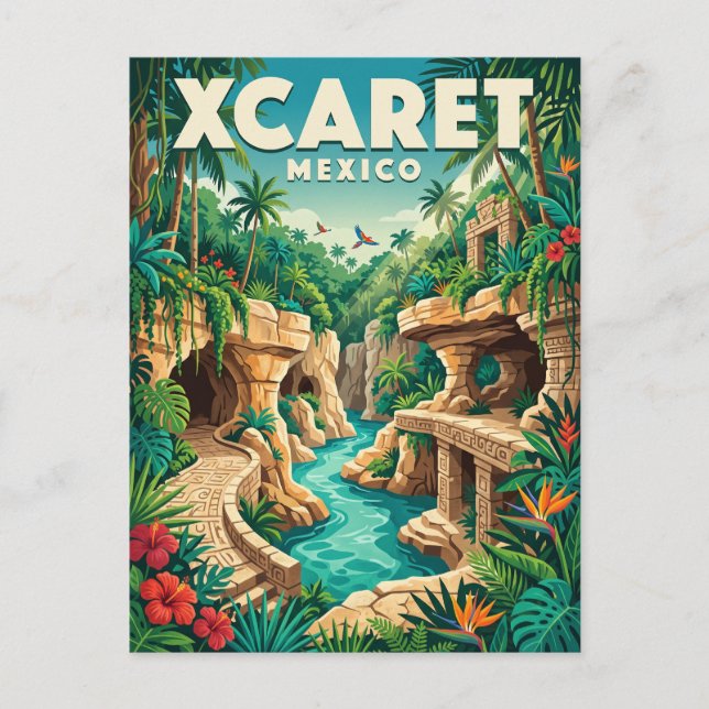 Carte Postale Xcaret Mexique (Devant)