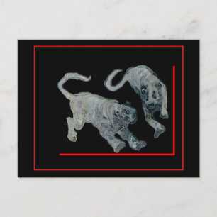 Carte Postale Xian China 2002 Ghost Tigers Red Boarder The MUSEU