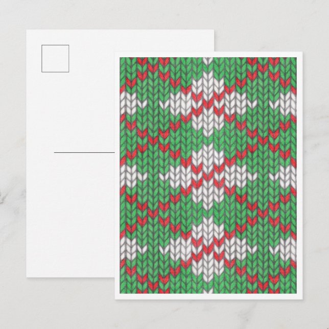 Carte postale XMAS JACQUARD KNIT / Vertical (Devant / Derrière)