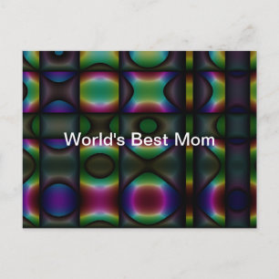 Carte Postale XO Art numérique Abstrait, la meilleure maman au m