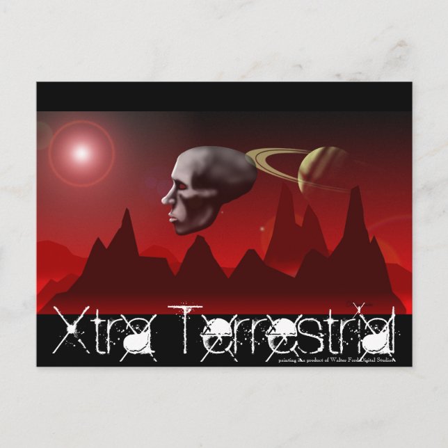 Carte Postale Xtra Terrestria, Xtra Terrestrial, la peinture est (Devant)