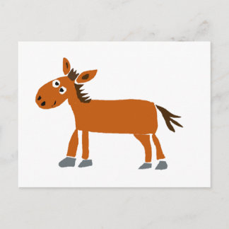 Carte Postale XX- Caricature primitive de Cheval d'Art