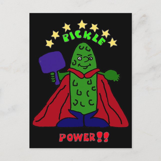 Carte Postale XX- Carton de Pickleball Superhero Pickleball Pick (Devant)