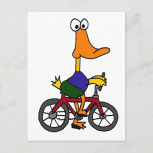 Carte Postale XX- Cartoon de vélo pour canard
