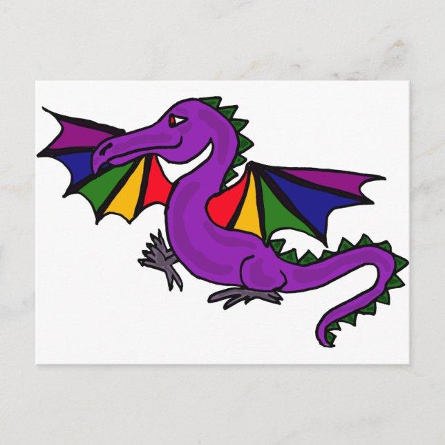 Carte Postale XX- Dragon violet (Devant)